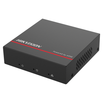 Hikvision - Gamma VALUE - Videoregistratore NVR per telecamere IP - 4 CH video / Risoluzione massima 4 Mp - Larghezza di banda 40 Mbps - Supporta 1 hard disk SSD (SSD 1 TB incluso)