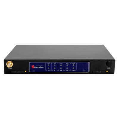 Hongdian Router Industrial 4G - 4G Cat 4 - 5 puertos Ethernet RJ45 Fast Ethernet  - Doble Módem Dual SIM  - Puertos RS232/RS485 - Wi-Fi 802.11b/g/n 2.4GHz