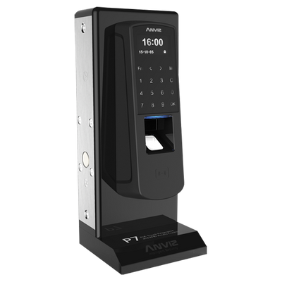 KIT demo controllo acceso e presenza ANVIZ - Impronte digitali, EM-RFID e tastiera - 3000 registrazioni / 50000 registri - TCP/IP, RS485, miniUSB, Wiegand 26 y PoE - Include supporto personalizzato e serratura - ANVIZ CrossChex incluso