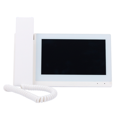 Monitor per Videocitofoni - Schermo TFT di 7" - Audio bidirezionale e chiamate tra dispositivi - TCP / IP, RS485 e WiFi - Slot MicroSD | 6 Entrate allarme - Montaggio in superficie
