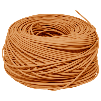 Cable UTP Cat 6 free of halógenos - Conductor 99,9% cobre - CPR class: Dca - Cumple con 90m Fluke test - Rollo de 305 metros/Color naranja
