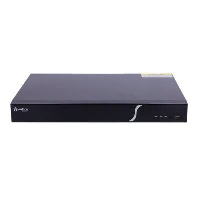Safire Smart - NVR video recorder for A1 range IP cameras - 32CH video / H.265+ compression - Resolution up to 8Mpx / Bandwidth 192Mbps - 4K HDMI and VGA output / 2HDDs - Facial recognition / Smart search
