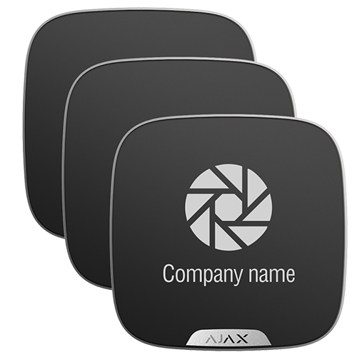 Ajax - Pack 10 coperchi personalizzabili per sirena da esterni - Colore nero - Per esterni - Non include sirena AJ-STREETSIRENCUSTOM-B - Innowatt