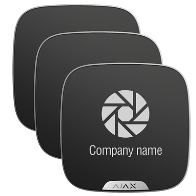 Ajax - Pack 10 coperchi personalizzabili per sirena da esterni - Colore nero - Per esterni - Non include sirena AJ-STREETSIRENCUSTOM-B - Innowatt