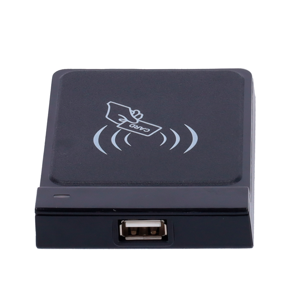ZKTeco USB card reader - MF 13.56 MHz cards - LED indicator - Plug &amp; Play - Reliable and secure reading - Compatible with ZKTeco software