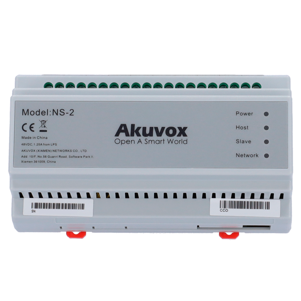 2-hilos to IP converter - 6 groups of 2-hilos - TCP/IP with RJ45 - Powers 2-hilos devices - Cascade connection of converters - DIN rail mounting