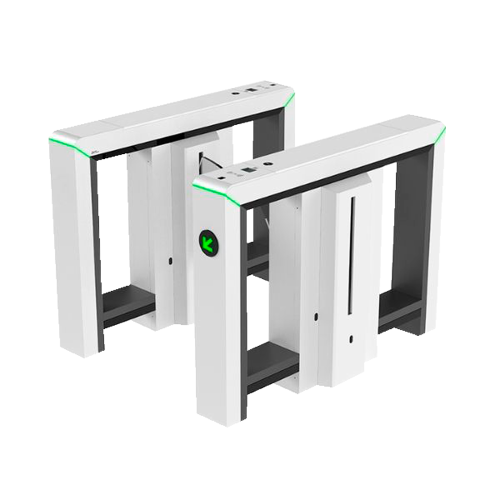 Torno de acceso bidirectional - Passillo con barrera acrílica retráctil - Timing, alarms and opening methods - 10.000.000 cycles without maintenance - Acero inoxidable SUS304 | Paso de 600mm - Compatible with third party systems