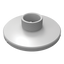 Roof bracket - Suitable for motorized Domos - Made in aluminum - 37 (Al) x 133 (Ø) mm - Cable gland