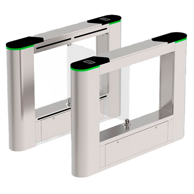 Torniquete de acceso bidireccional - Puerta batiente acrílica - Horarios, alarmas y modos de apertura - Tamaño de paso 635 mm - Fabricado en acero inoxidable SUS304 - Compatible con sistemas de terceros
