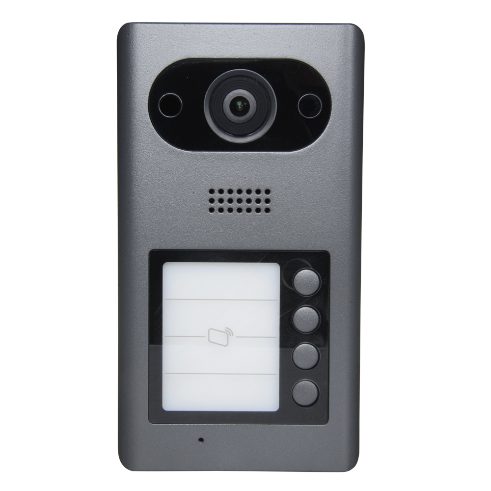 Videocitofoni IP - telecamera 2Mpx grandangolo - Audio bidirezionale| 4 pulsanti di chiamata - Monitoraggio tramite dispositivo APP per telefono - Acciaio inossidabile antivandalico - Montaggio in superficie