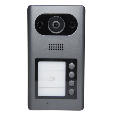 IP video intercoms - 2Mpx wide angle camera - Two-way audio | 4 Call Buttons - Monitoring via Phone APP Device - Anti-vandal Stainless Steel - Surface Mount