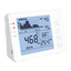 Medidor de CO2, temperatura y humedad - Con alarma visual y sonora programable por el usuario - Registro de valor máximo/mínimo - Rango de medición de CO2 0~5000 ppm - Capacidad para almacenar datos por hasta 1 semana - Alimentado por