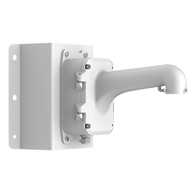Corner bracket with connection box - Junction box - Suitable for outdoors - Suitable for corner installation - White color