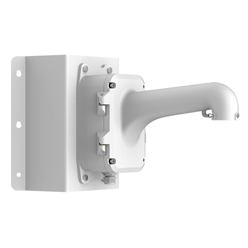 Staffa ad angolo con scatola di connessione - Scatola di giunzione - Adatto per esterni - Adatto per installazione ad angolo - Colore bianco