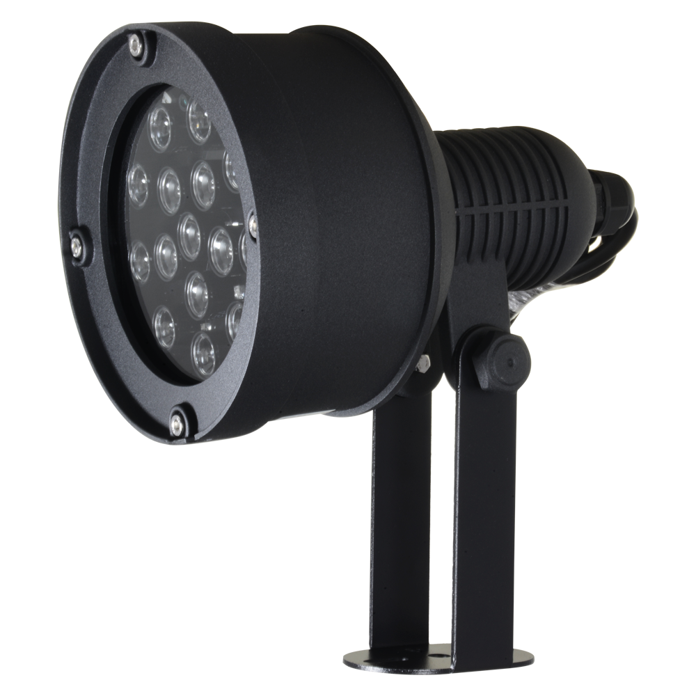 infrarosso di messa a fuoco 120m - Iluminazione LEDs - 850nm, 60° di apertura - 6 leds Ø10 - Esso comprende una cellula di fotocontrollo - 228 (Fo) x 157 (Ø) mm