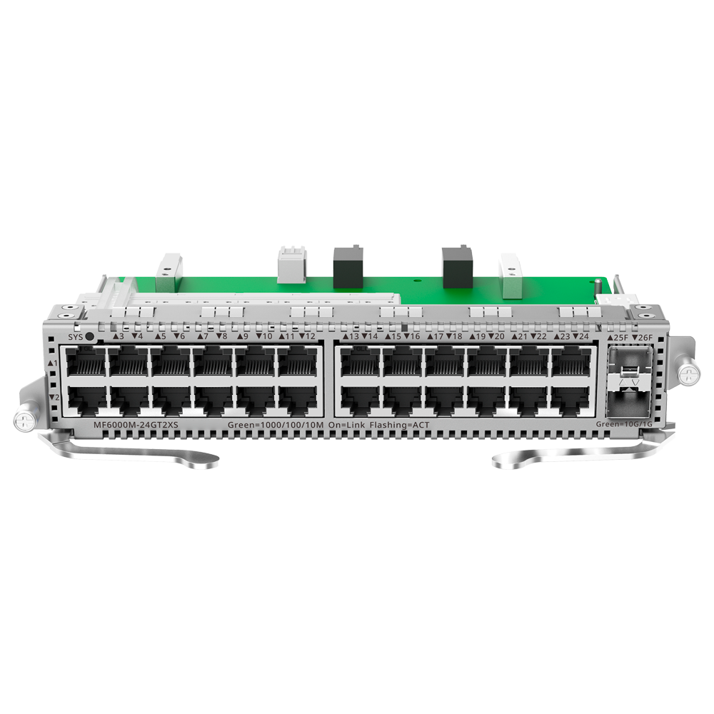 Reyee E-Lighten Line Card - Tarjeta de Interfaces para Switch modular - Compatible con RG-NBF6002M - 24 puertos RJ45 Gigabit + 2 puertos SFP+ 10 Gbps - Tamaño 1 Slot