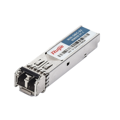 Ruijie SFP Transceiver Module - Wavelength 850 nm - Multimode Fiber - Duplex LC Connector - Maximum Distance 550 m - 1.25Gb/s - 1000Base-SX