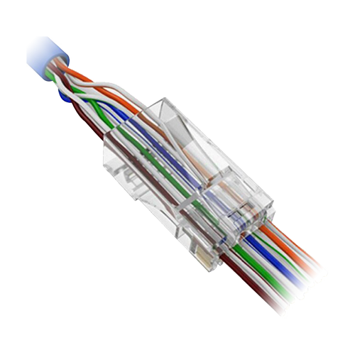 Safire RJ45 connector - For crimping - Special category 6 - Front opening for easy installation - 50 units (price per unit)