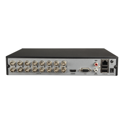 Videograbador Safire 5n1 - Audio sobre cable coaxial - 16CH HDTVI/HDCVI/HDCVI/AHD/CVBS/CVBS/ 16+2 IP - 1080P Lite (15FPS) - Salida HDMI Full HD y VGA - 1 HDD