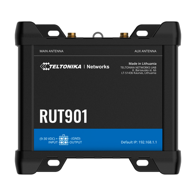 Teltonika Router 4G Industrial - 4 puertos Ethernet RJ45 Fast Ethernet - Dual SIM 4G (LTE) Cat 4 hasta 150Mbps - 1x Entrada + 1x Salida Digital - Wi-Fi 802.11b/g/n 2.4GHz -