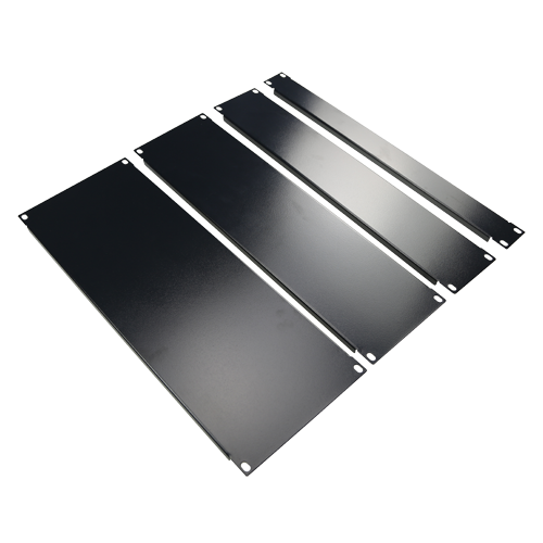 Blank panel for standard 19" rack - 3U format - Black colour