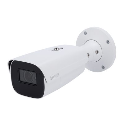 Safire Smart - Cámara Bullet IP gama I2 AI Avanzado - Resolución 8 Megapíxel (3840x2160) - Lente 2.8-12 motorizada mm | Audio | IR 50m - AI Avanzado: Metadatos de vídeo y Detecc. Facial - Impermeabilidad IP67 | PoE (IEEE802.3af)