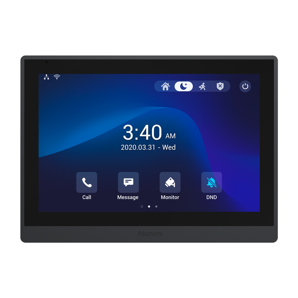 Android 9.0 Monitor for Video Intercom - 10" IPS screen | Third-party applications - Crystal Clear two-way audio | Easy UI - TCP/IP, PoE, SIP Standard - Maintenance via Cloud - Monitor and external station connection via Cloud