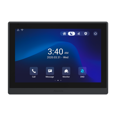 Android 9.0 Monitor for Video Intercom - 10" IPS screen | Third-party applications - Crystal Clear two-way audio | Easy UI - TCP/IP, PoE, SIP Standard - Maintenance via Cloud - Monitor and external station connection via Cloud