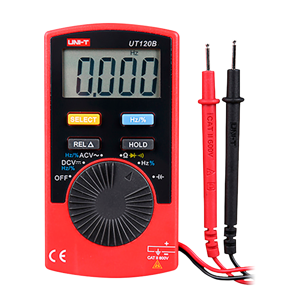 Multimetro digitale tascabile - Display EBTN - Misurazione della tensione DC e AC fino a 600V - Funzione Autorange - Misurazione della resistenza e della capacitanza - Cicalino per test di continuità: Funzione NCV