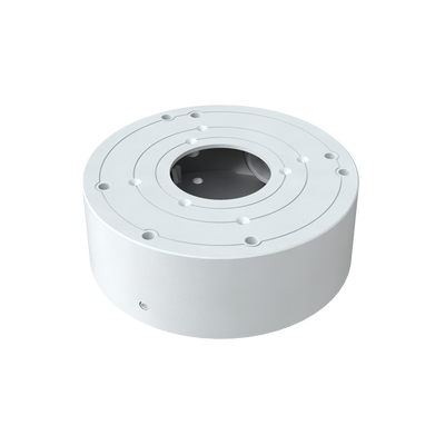 Scatola di giunzione Safire Smart - Per telecamere dome - Adatto per uso in esterni - Installazione a tetto o parete - Diametro della base 109.5 mm - Passacavo