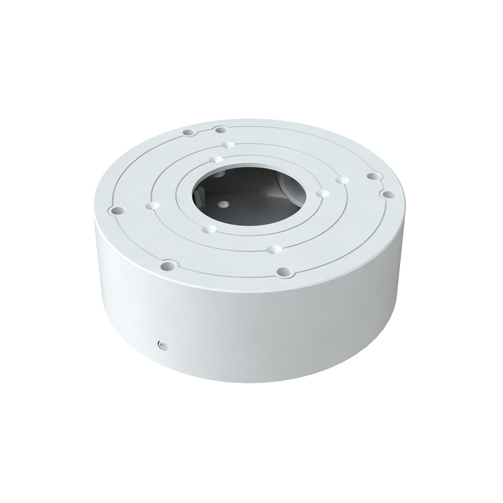 Safire Smart junction box - For dome cameras - Suitable for outdoor use - Roof or wall installation - Base diameter 109.5 mm - Cable gland