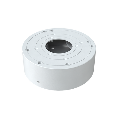 Safire Smart junction box - For dome cameras - Suitable for outdoor use - Roof or wall installation - Base diameter 109.5 mm - Cable gland