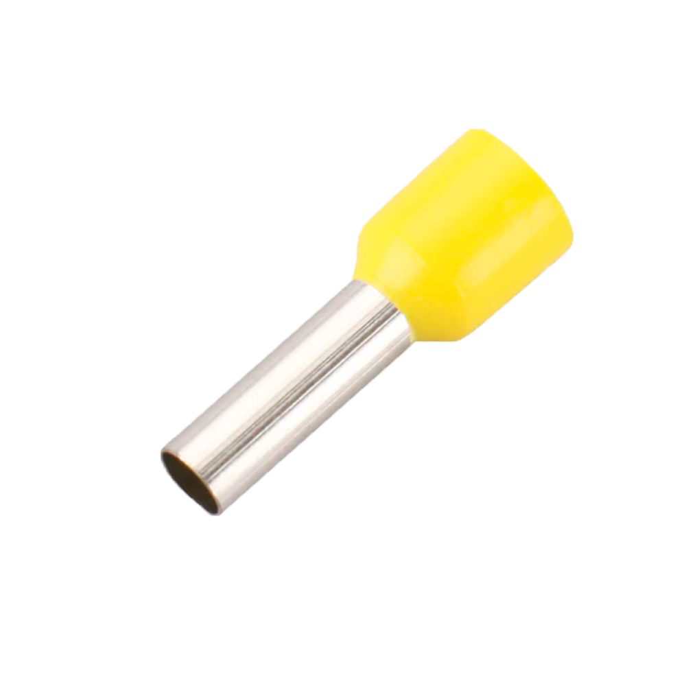 Crimped pins - For electrical cables - Conductor section 6mm² / AWG 10 - Amber color - 50 units