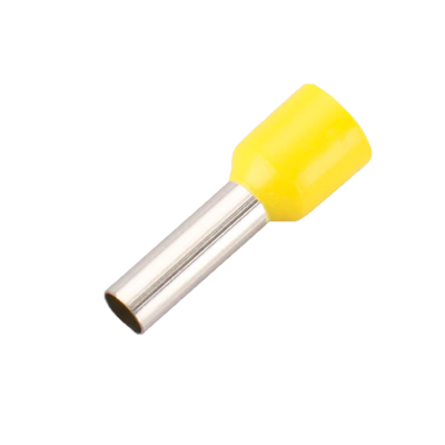 Crimped pins - For electrical cables - Conductor section 6mm² / AWG 10 - Amber color - 50 units