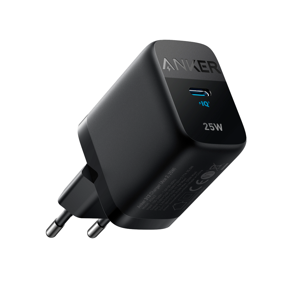 Anker - Cargador USB - Potencia 25W - Carga rápida  - Salida USB-C (IQ3.0 y PPS 1.0) - Color negro