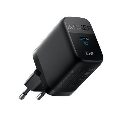 Anker - Cargador USB - Potencia 25W - Carga rápida  - Salida USB-C (IQ3.0 y PPS 1.0) - Color negro