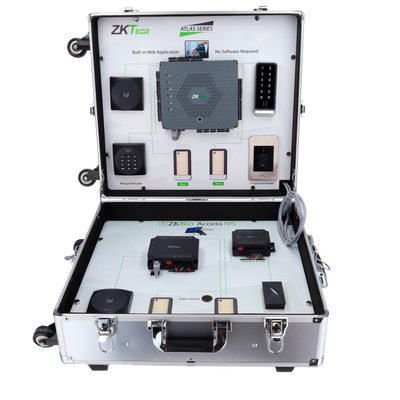 Kit Demo - Control de accesos ZKTeco - Switch con conexión a internet - Licencia gratuita ZK-BIOACCESS-5D - Plug &amp; Play - Caja: 500 (H) x 450 (W) x 200 (L) mm