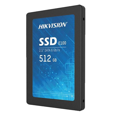 Hikvision SSD 2.5" hard drive - 512GB capacity - SATA III interface - Writing speed up to 480 MB/s - Long life - Ideal for video surveillance