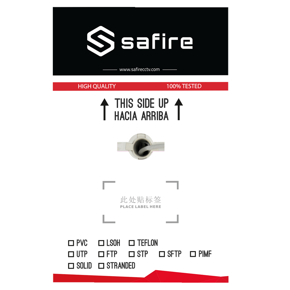 Cavo UTP Safire - Categoria 6A - Conduttore BC, purezza 99.9% rame - Soddisfa il test Fluke 100m - Bobina da 305 metri - Diametro 5.6 mm
