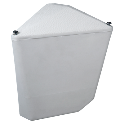 Supporto a parete o palo triangolare - Per esterni - Permette di inserire il cablaggio al suo interno - Colore bianco - Fabbricato in plastica