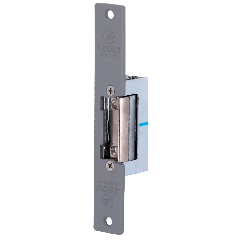 Apriporta elettrico Dorcas - Per porta singola | Scrocco regolabile - Modo apertura Fail Secure (NO) - Forza di tenuta 330 kg - Alimentazione AC/DC 8-12V - Montaggio ad incasso | Passaggio libero
