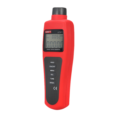 Portable Digital Tachometer - Up to 99999 RPM - 100000 Count Backlit LCD Display - Maximum, Minimum and Average Values ​​- Auto Shut Off
