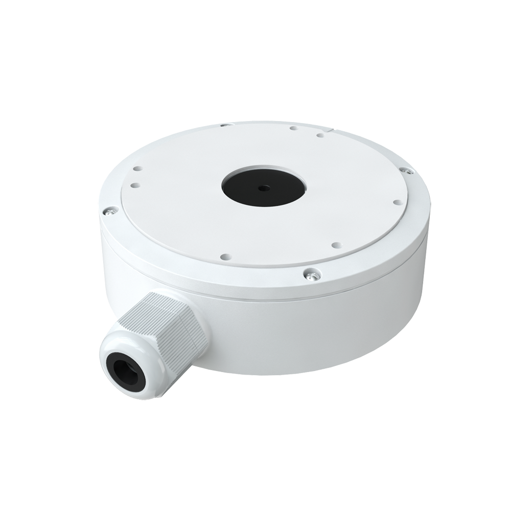 Scatola di giunzione Safire Smart - Per telecamere dome - Adatto per uso in esterni - Installazione a tetto o parete - Diametro della base 155.4 mm - Passacavo