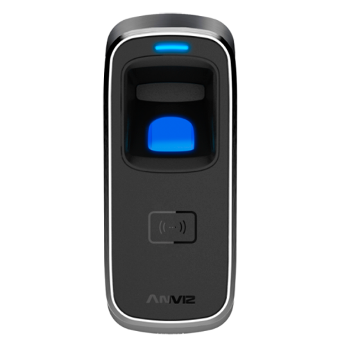 Lector biométrico autónomo ANVIZ - Huellas dactilares y SM - 3.000 grabaciones / 50.000 registros - WiFi, Bluetooth, TCP/IP, RS485, mini-USB, Wiegand 26 - Controlador integrado - Apto para exteriores antivandálico