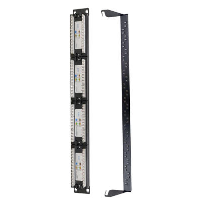 24-port UTP/RJ45 patch panel - Rack format - Admits cables up to CAT6 - 1U size for ease of installation - Dual IDC: 110 IDC and Krone IDC - Quick and easy connection
