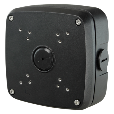 Scatola di giunzione - Adatto per diverse telecamere - Per esterni - Installazione a tetto o parete - Colore nero - Pin cavo
