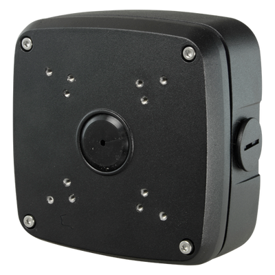 Junction box - Suitable for several cameras - For outdoor use - Roof or wall installation - Black color - Hollow pin