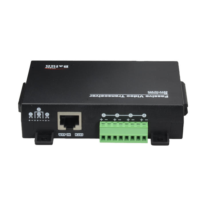 Video Balun for HDTVI / HDCVI / AHD /CVBS - 4 Passive Channels - Includes 4 BA612P-HACs - BNC & RJ45 Connection - Distance: 180 ~ 440m