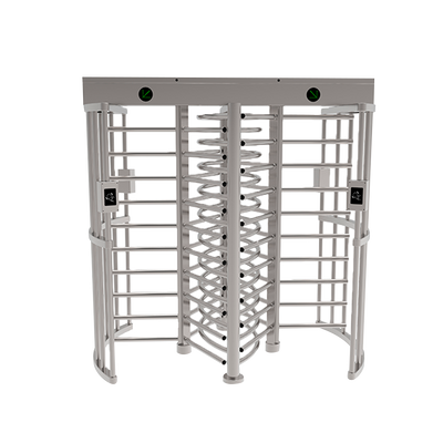 Two-way access gate - 10 double rotating arms - Times, alarms and opening modes - Passage dimensions 550 mm | Adjustable force - 1.5mm SUS304 stainless steel - Compatible with third party systems