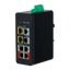 Switch PoE X-Security Carril DIN - 4 puertos PoE RJ45 + 1 puerto RJ45 + 2 SFP - Velocidad 10/100/1000 Mbps - 90W puertos 1-2 / 30W puertos 3-4 / Máximo 120W - PoE/PoE+/Hi-PoE / Hasta 250m / PoE Watchdog - VLAN/STP/RSTP/ERPS/LACP/StaticLAG/IGMP Snooping